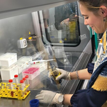 quality control working in the Fortisa baking laboratory