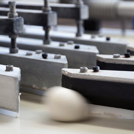 dough production dough is getting tilted