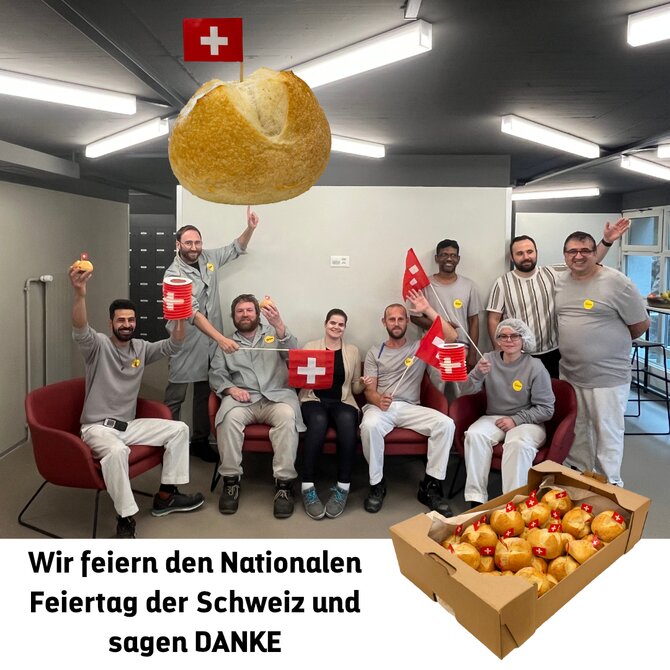 🎆 Auch am Nationalen Feiertag der Schweiz produzieren wir für unsere Kunden 🍔